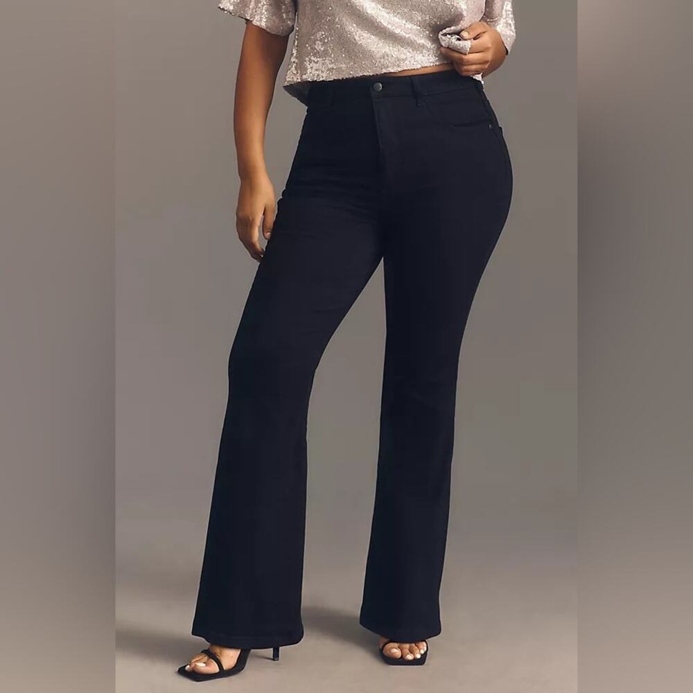 Anthropologie Pilcro Women’s The Icon Black Flare High Rise Jeans Size 24 W